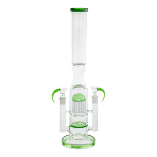 2 Bowl Trophy bong - 19in Green