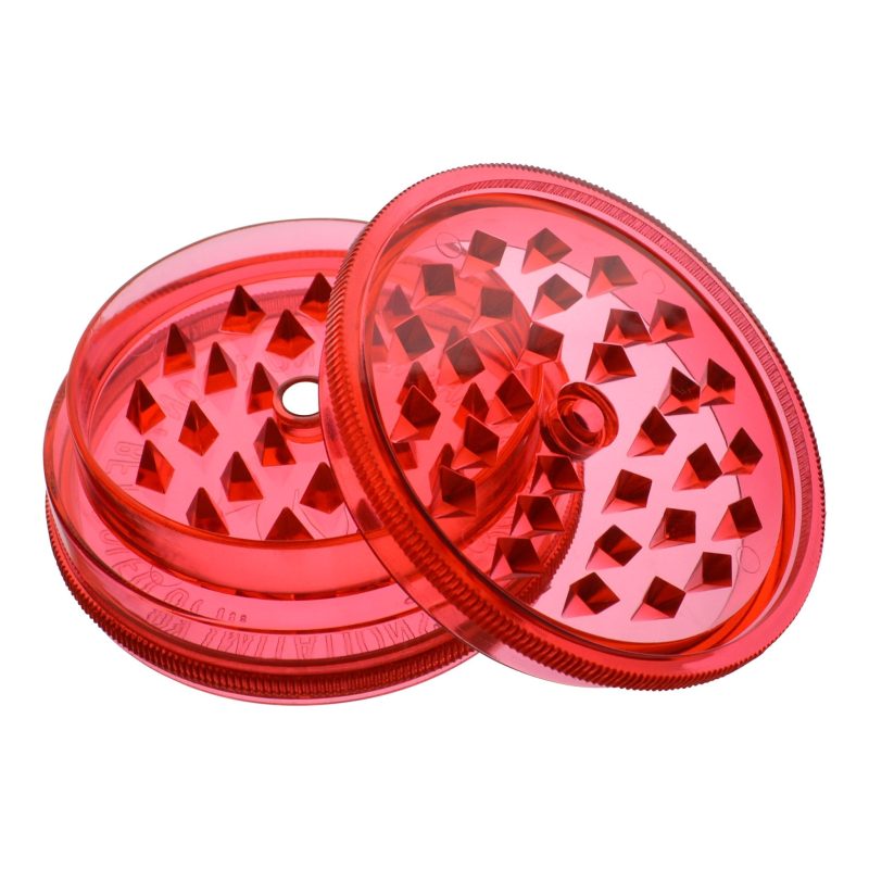 2 Piece Plastic Grinder - 60mm Red