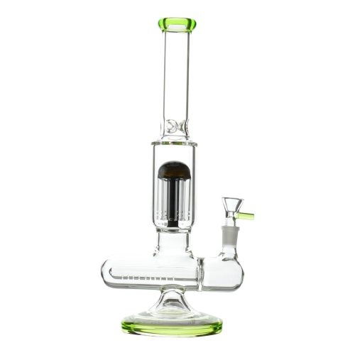 6 Arm Tree Inline Perc Bong - 13in Green