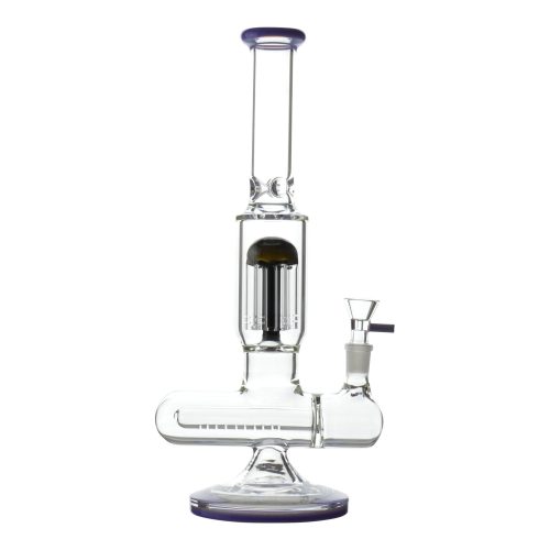 6 Arm Tree Inline Perc Bong - 13in Purple