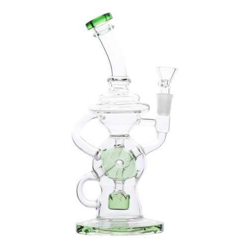 Centrifugal Recycler Percolator Bong - 10in Green