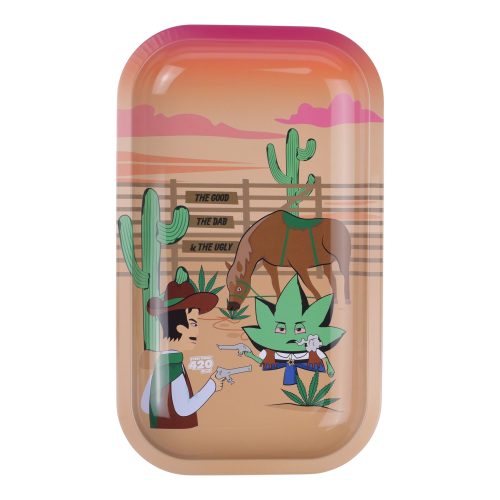 E420 Medium Metal Rolling Tray Cowboy Spike