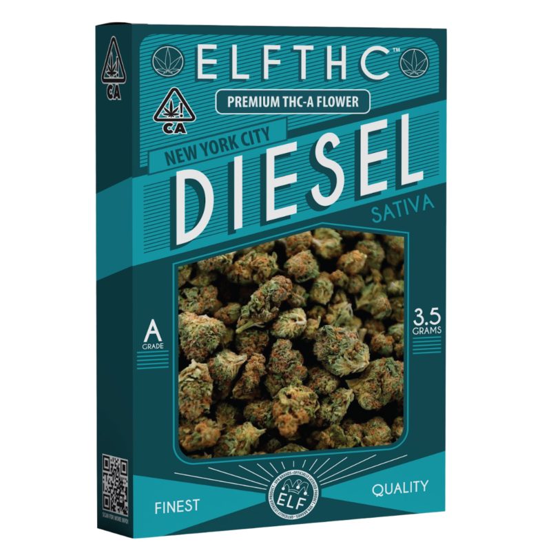 elf premium nyc diesel thc a flower 3g 38397376299087