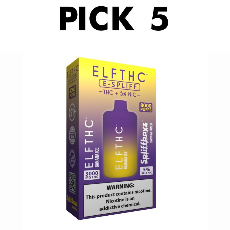 elfthc x spliffboyz thc nic vape 5 pick 5 38400525140047