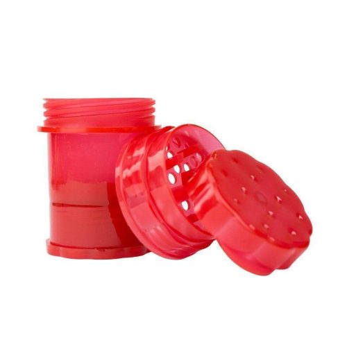 Herb grinder canister container storage smoking accessory with 4 parts made of smooth plastic looks like film canister