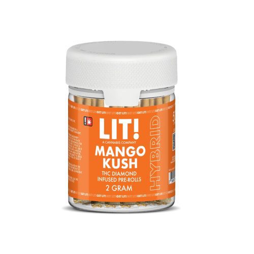 Lit! THC Diamond Infused Pre-Rolls - 50ct Mango Kush