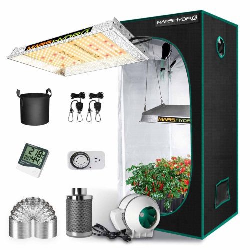 Mars Hydro TS600 LED Grow Light and 2x2 Indoor Full Grow Tent Kit 100W