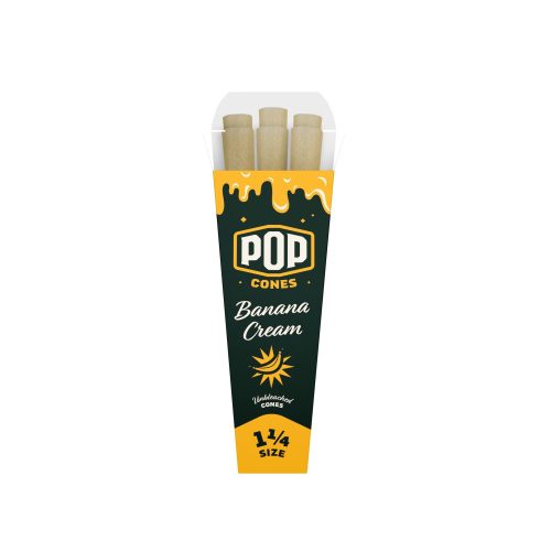 Pop Cones Unbleached 1 1/4" - 6ct Banana Cream