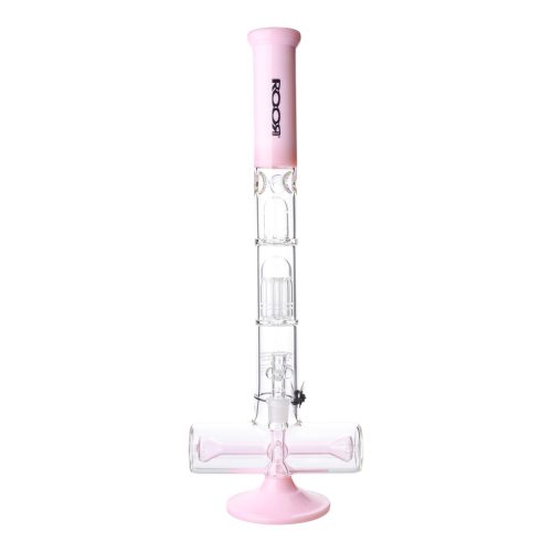 ROOR Tech Tree Perc Inline Bong - 18in Pink